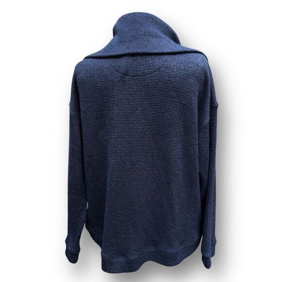 Sweaty Betty Peaceful Ribbed Half Zip Navy Blue Sweatshirt Women's size Small - Picture 10 of 15